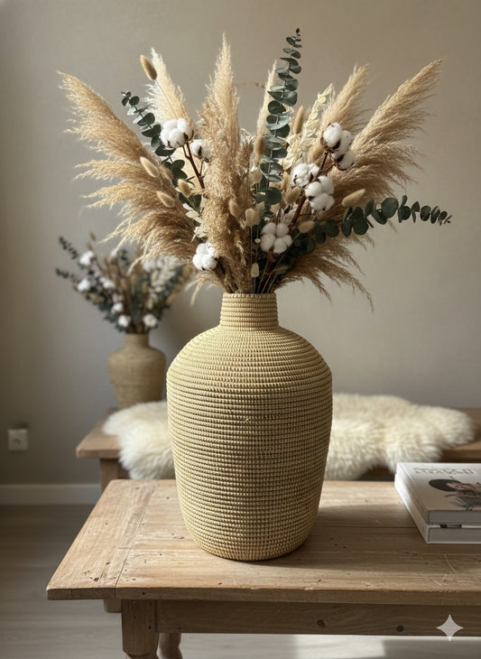 Pot de Fleurs Artisanal Sénégalais – Tressé à la Main