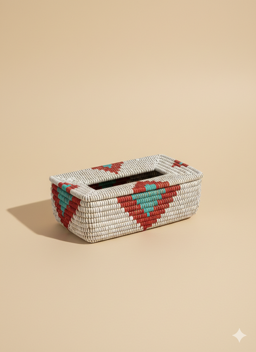 Boîte De Mouchoirs Artisanale Sénégalaise – Tressée à la Main