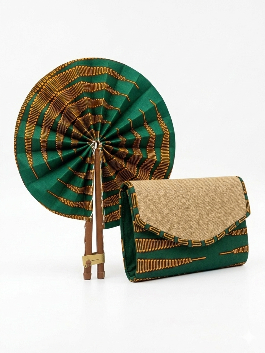 Ensemble Éventail & Pochette