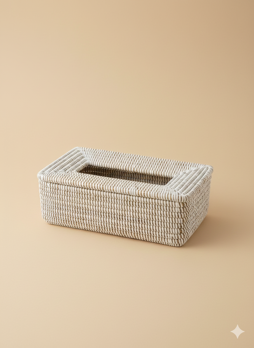 boîtes de mouchoirs Sénégalais en Herbe de Savane – Tressé à la Main