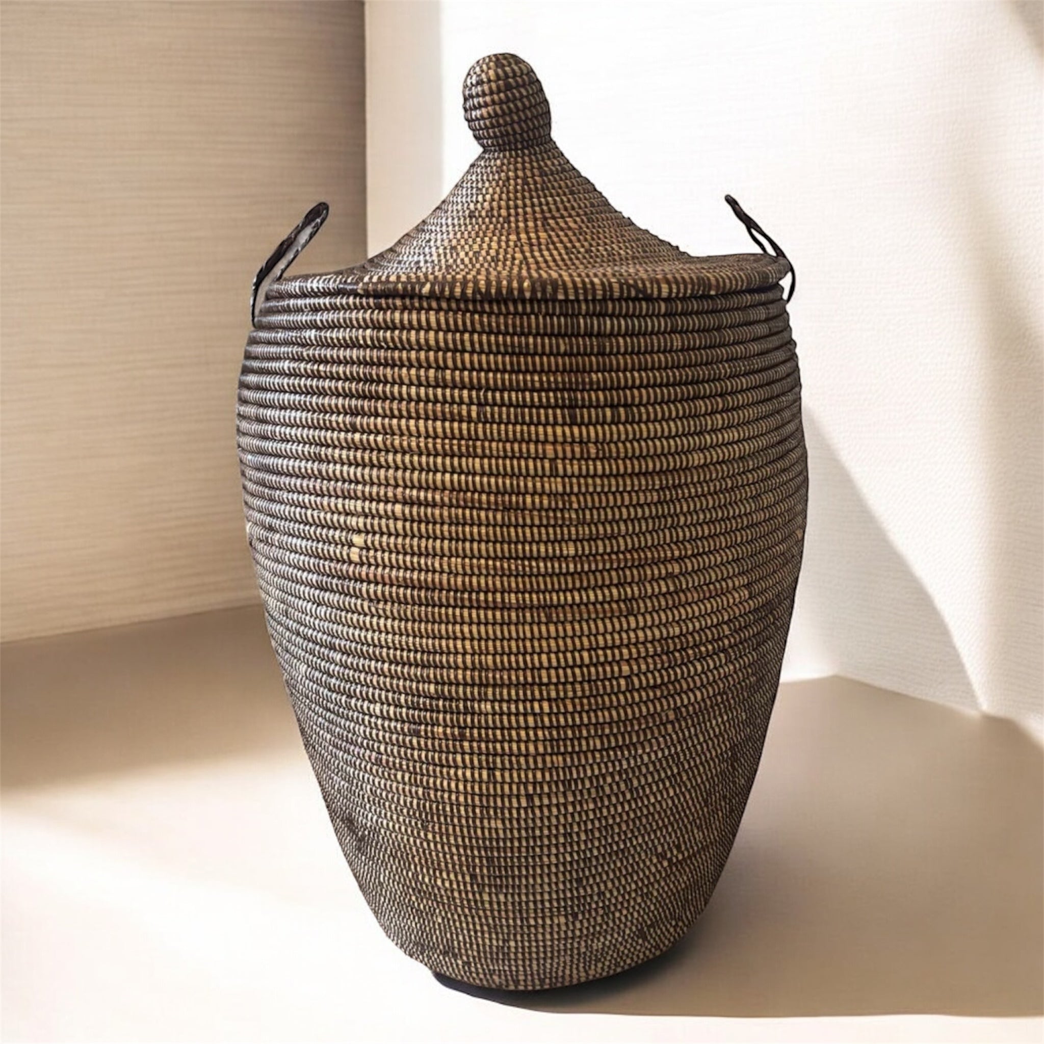 Panier à linge marron